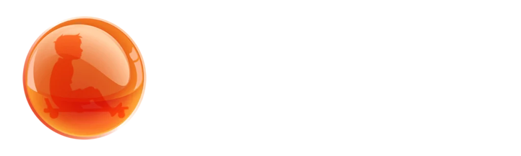 Logo com letras brancas